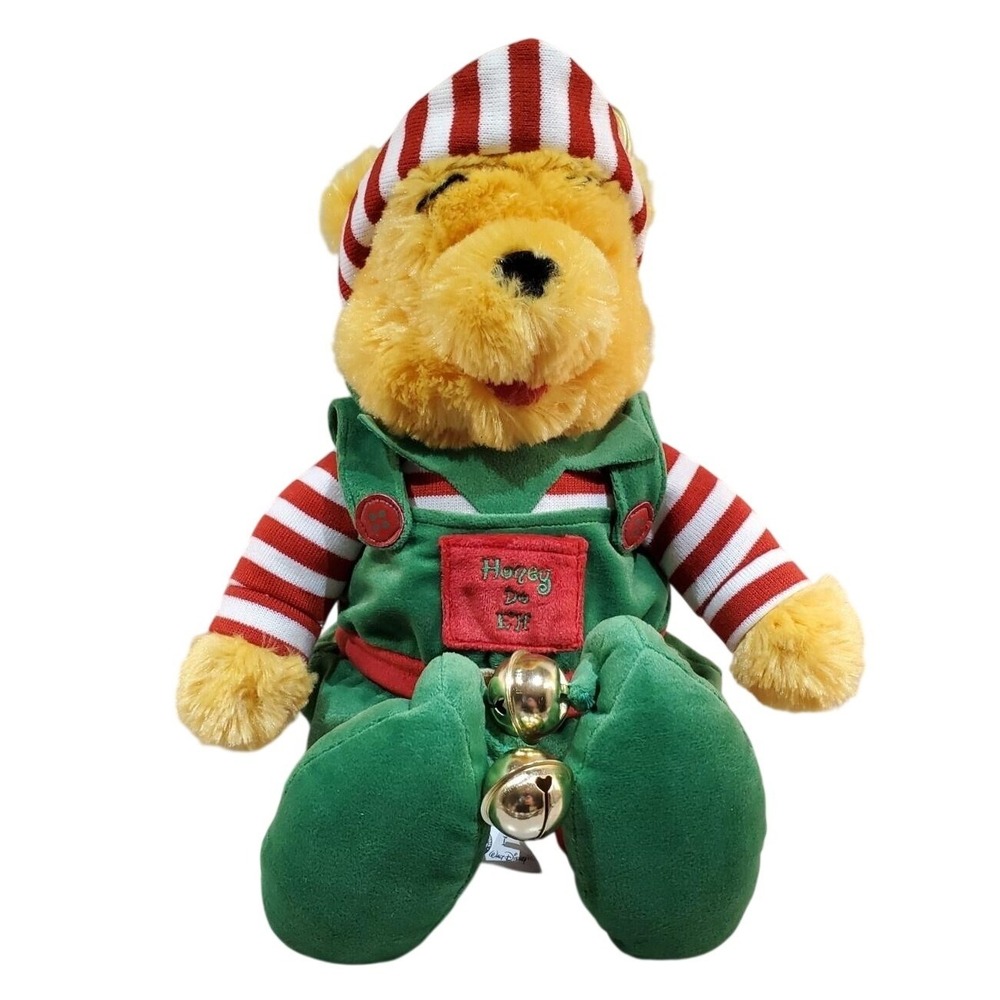 Disney Plush Winnie The Pooh Honey Do Elf Vintage Christmas #